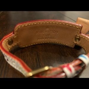 Louis Vuitton Black Lv Murakami Leather Rare Takashi Small Bracelet